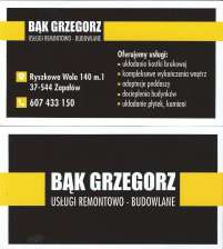 Bąk Grzegorz usługi remontowo- budowlane