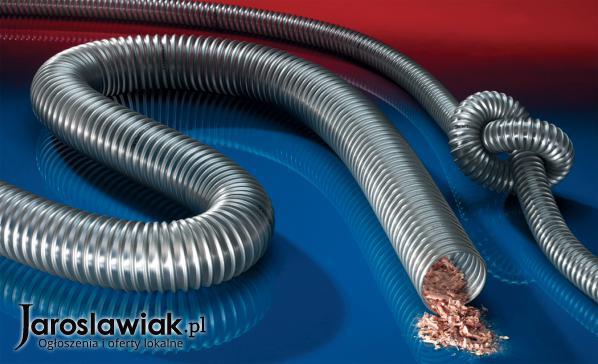 Antystatyczny wąż odciągowy poliuretanowy TIMBERDUC PUR 532 AS do trocin ścianka 0,6mm - WSZYSTKIE ŚREDNICE