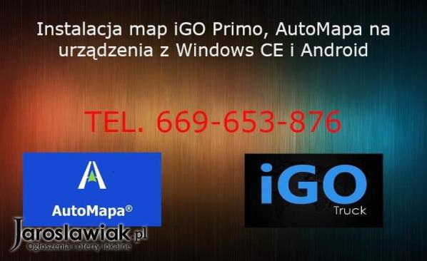 Instalacja map iGO Primo Truck, AutoMapa windows CE android