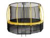 Trampolina Ogrodowa Jumpi 435cm/14FT Maxy Comfort Plus żółta Z Wewnętrzną Siatką