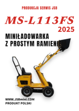 Mini ładowarka kołowa z prostym ramieniem MS-L113FS JSB - PL