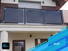 Aluminium + szkło hartowane - Flet - balkony - Euro Fences