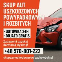 Skup aut powypadkowych Jarosław /Podkarpackie, auto rozbite skup