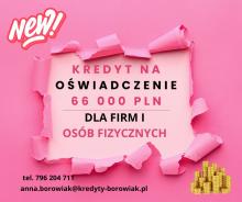 Kredyt dla firm i osób fizycznych OŚWIADCZENIE do 66 000 zł