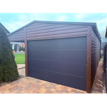 Garaż blaszany 5,5x9 - Brama segmentowa