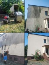 Mycie kostki brukowej, elewacji, dachów