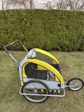 Przyczepka rowerowa 2w1 Vivo Voyager + wózek spacerowy | dla 2 dzieci
