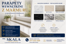 na wymiar parapety wewnętrzne z marmuru