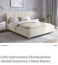 Nowe łóżko tapicerowane 140×200 z materacem – okolice jarosławia