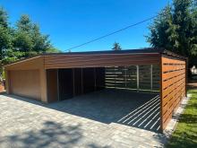 Garaż PIR 10 6x6 + wiata blaszana 6x6