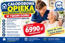 Opieka domowa osoby starszej - opiekunka na miejscu - od 6990 zł miesi