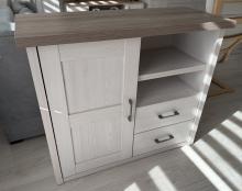 Komoda BRW Luca Baby 107 cm z drzwiami i 2 szufladami modrzew sibiu