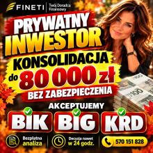 Konsolidacja BIK/BIG/KRD/ZUS/US – Prywatny inwestor do 80 tys. bez zab